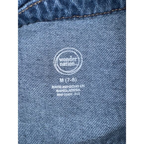 Wonder Nation Girls Denim Button Up Jacket, Size M (7/8) - Picture 3 of 4